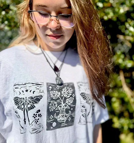 Block printing t-shirts