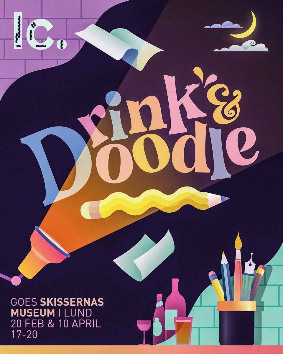 Drink & Doodle: Afterwork med Illustrat\u00f6rcentrum