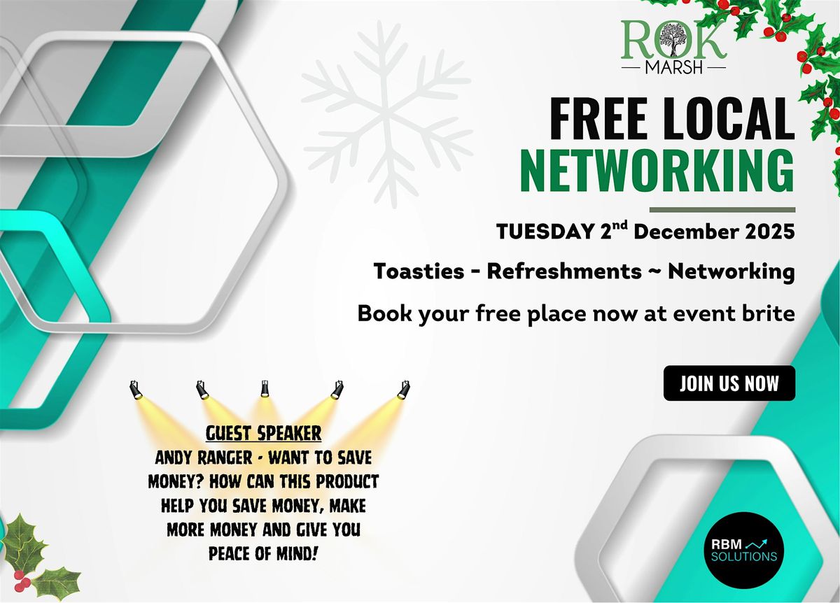 FREE Monthly Business Networking (1 per industry)