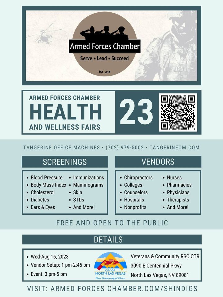 Armed Forces Chamber Health & Wellness Fair in (North Las Vegas)