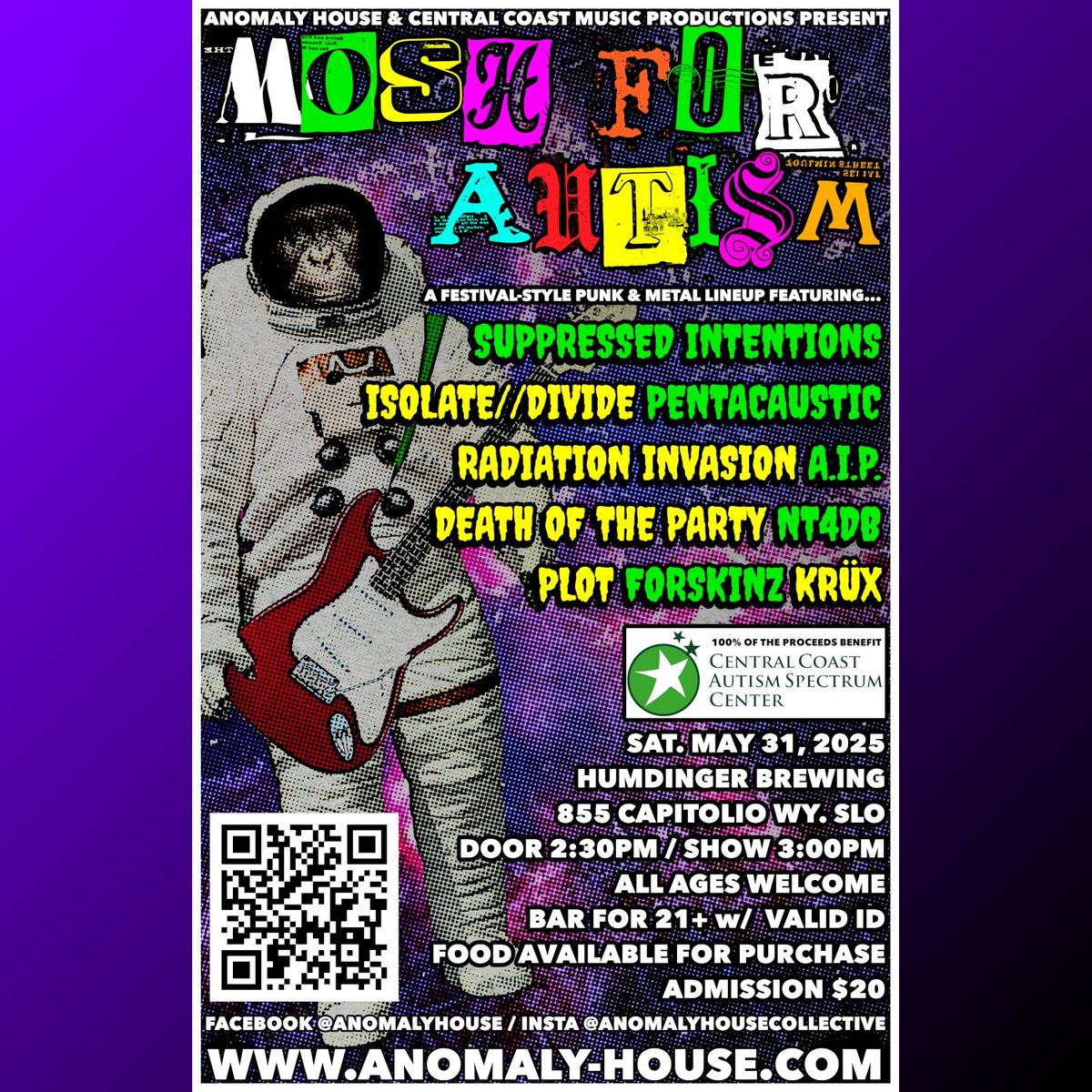 MOSH FOR AUTISM: A Punk & Metal Benefit for the Central Coast Autism Spectrum Center