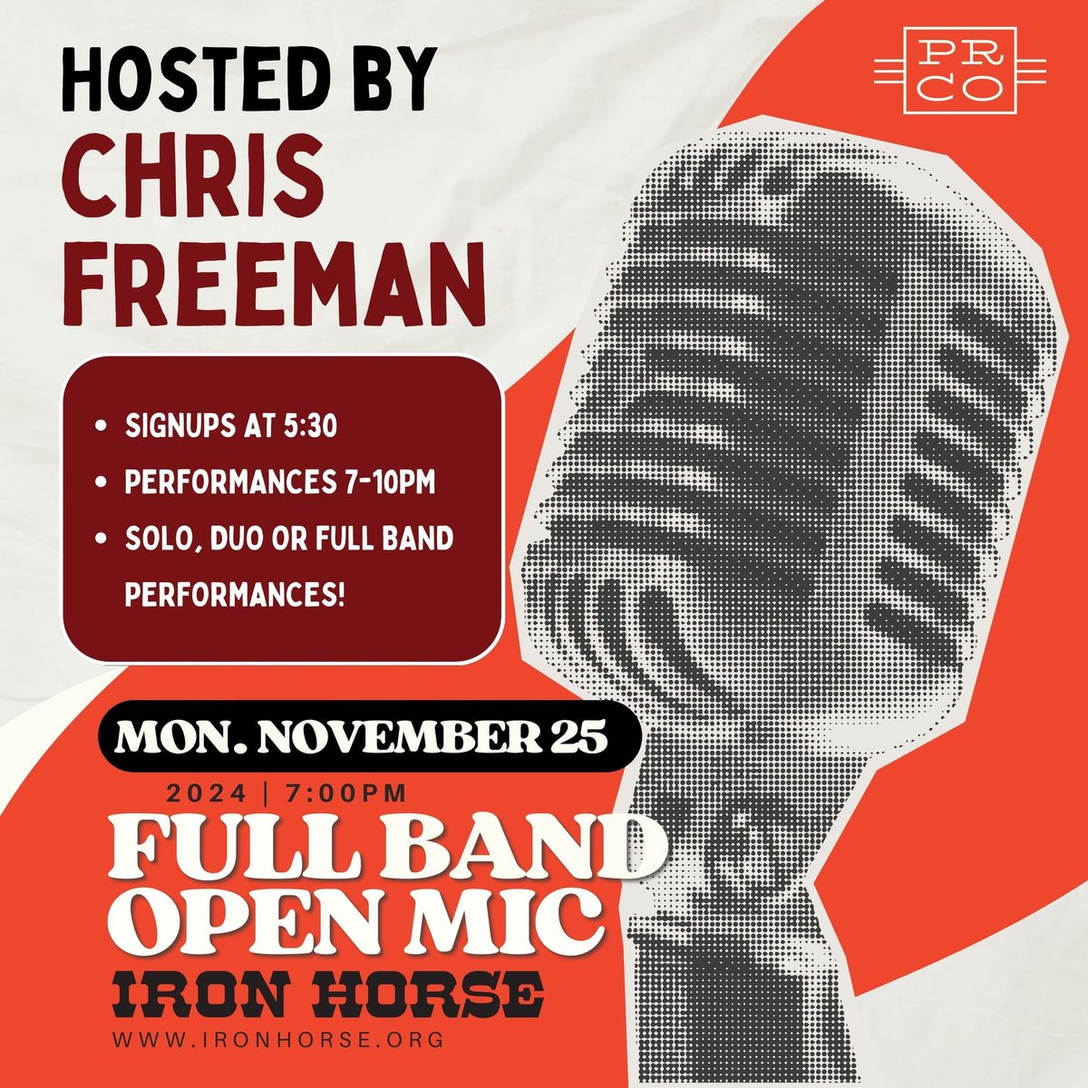 Full Band Open Mic at The Iron Horse 