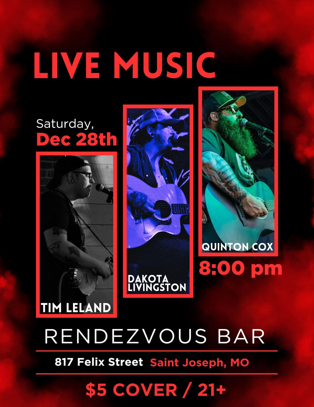 Country Night at Rendezvous Bar feat. Tim Leland, Dakota Livingston, and Quinton Cox!