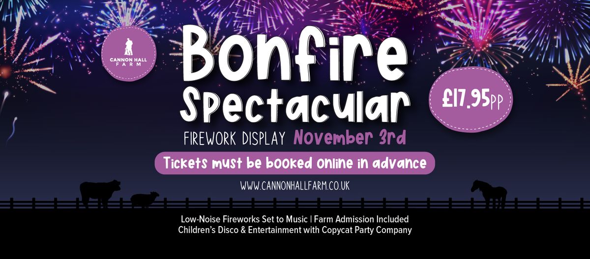 Bonfire Spectacular - Family Firework Display at Cannon Hall Farm