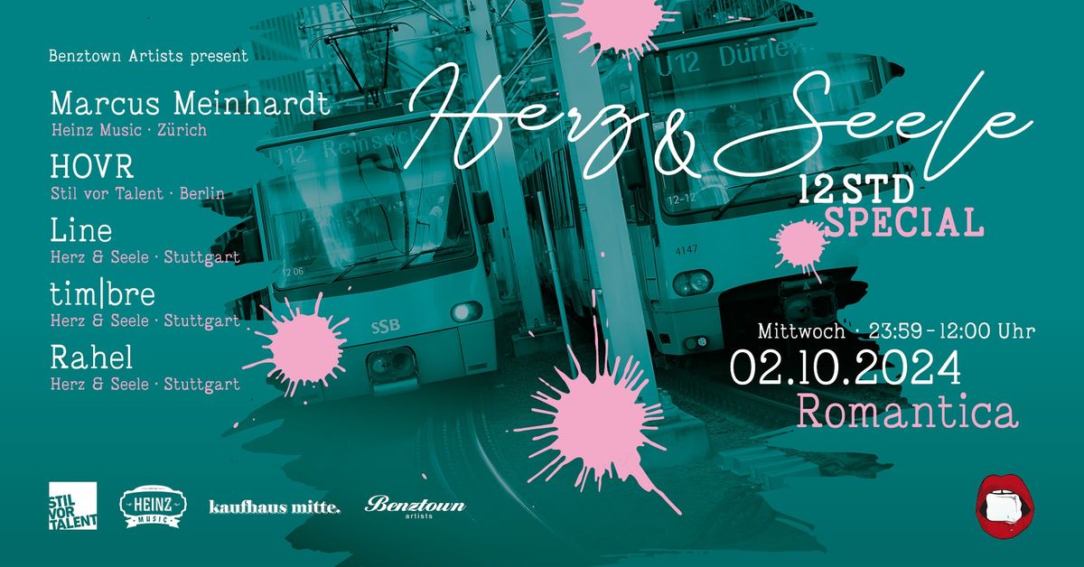 HERZ & SEELE \u2013 12 Std Special w.\/ Marcus Meinhardt, HOVR, tim|bre, Line, Rahel