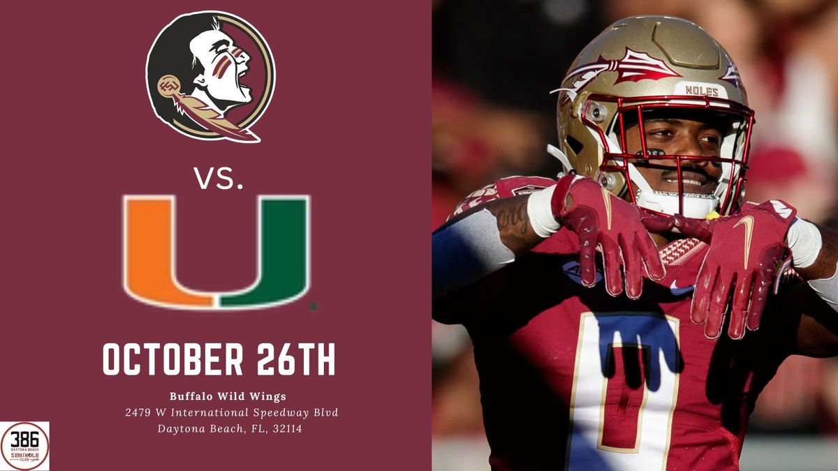 WATCH PARTY! FSU @ Miami (Time: TBD)