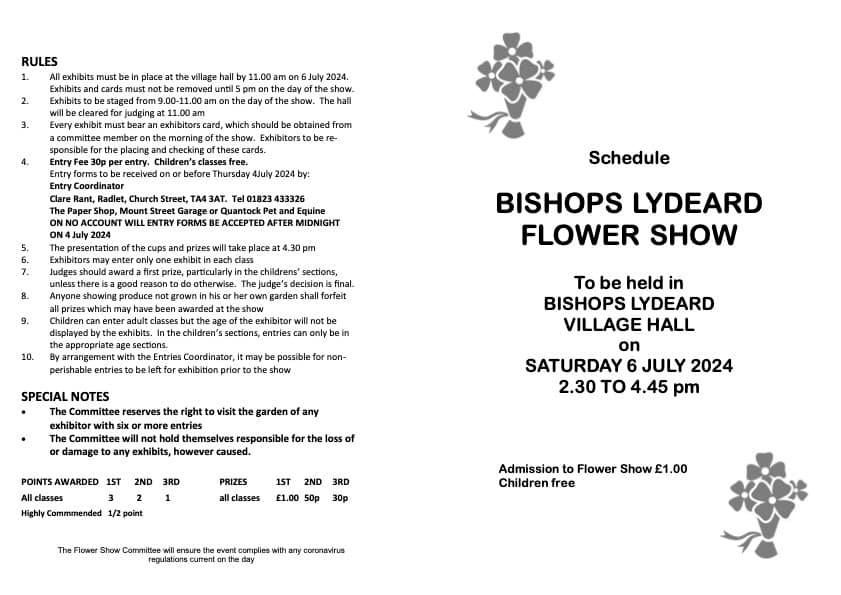 Bishops Lydeard Flower Show