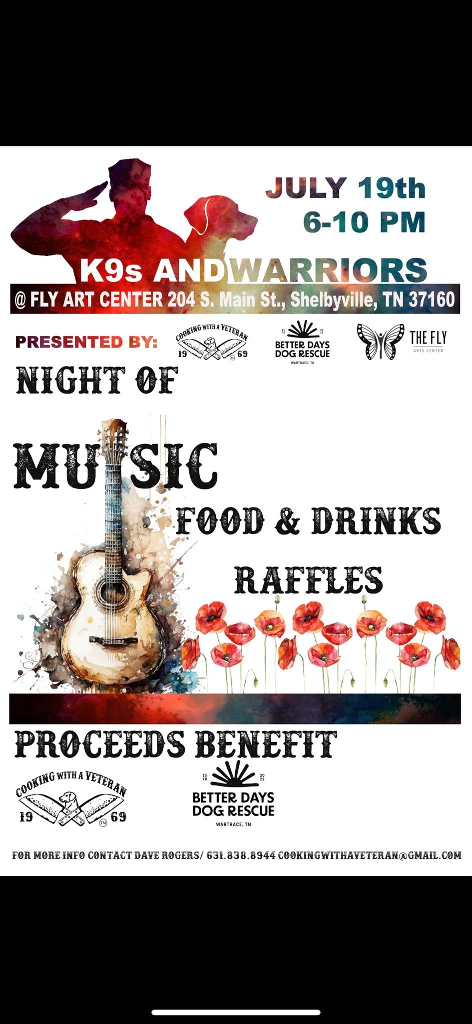 K9s and Warriors Fundraiser: music, food, raffle & drinks! 