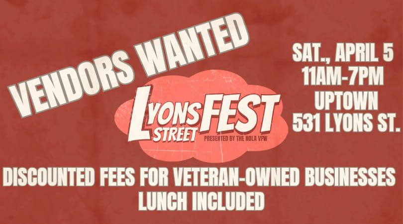 Vendors Wanted for Lyons Street Fest