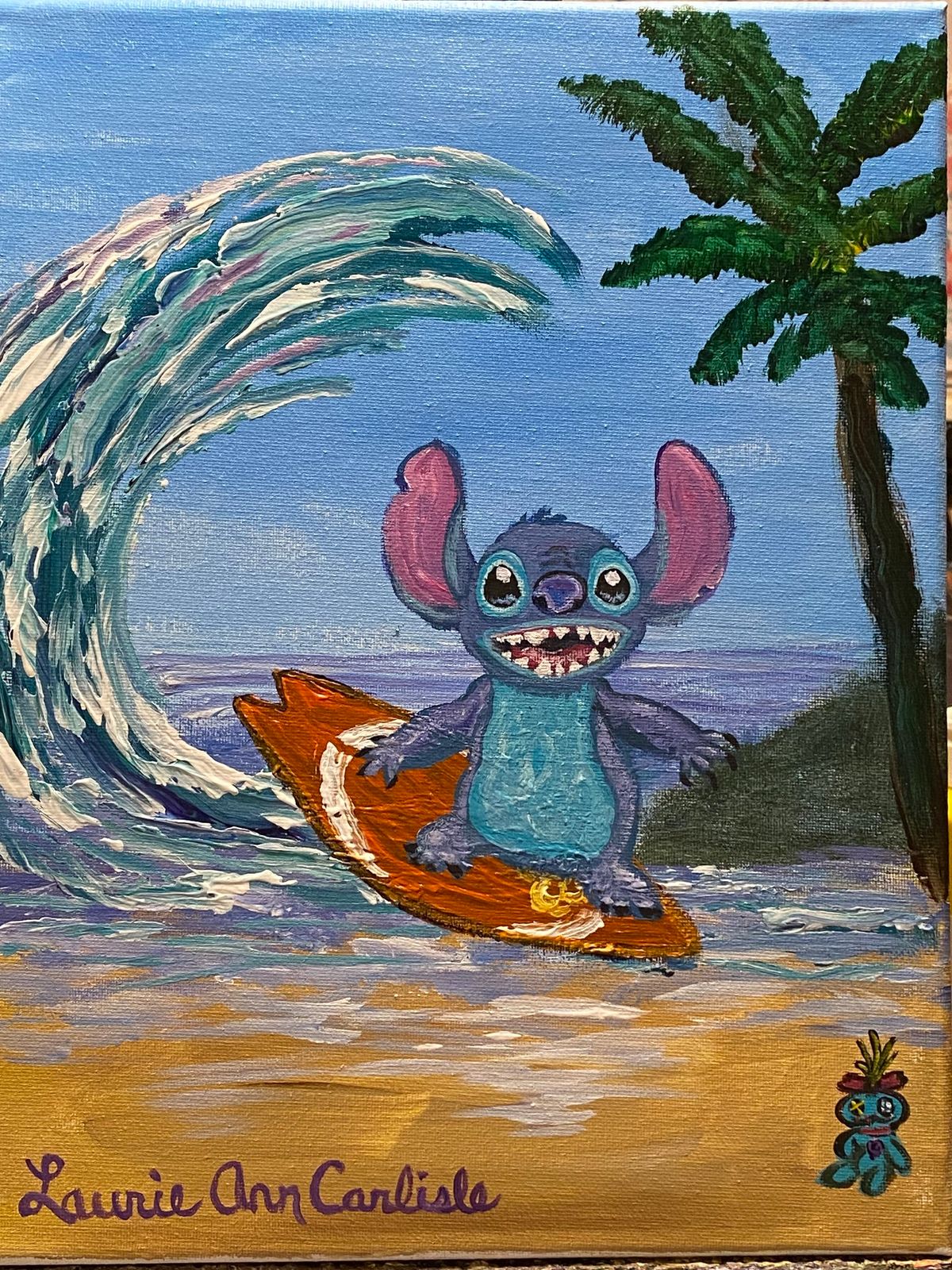 Stitch Surfing Paint Party by Laurie Ann July 6 from 1:30-4:30 Julie & Sammy\u2019s $35 text 520-508-3713