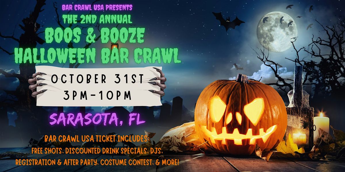 Sarasota Boos & Booze Halloween Bar Crawl: 2nd Annual, by Bar Crawl USA