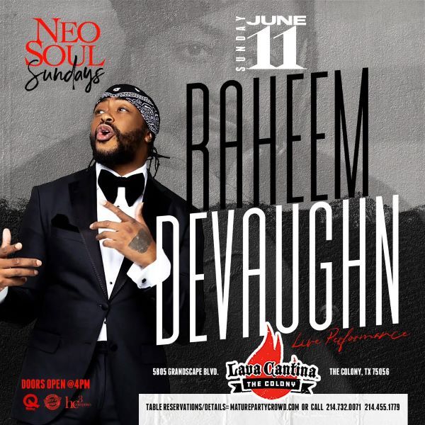 Neo Soul Sundays: RAHEEM DEVAUGHN Live In Concert at Lava Cantina