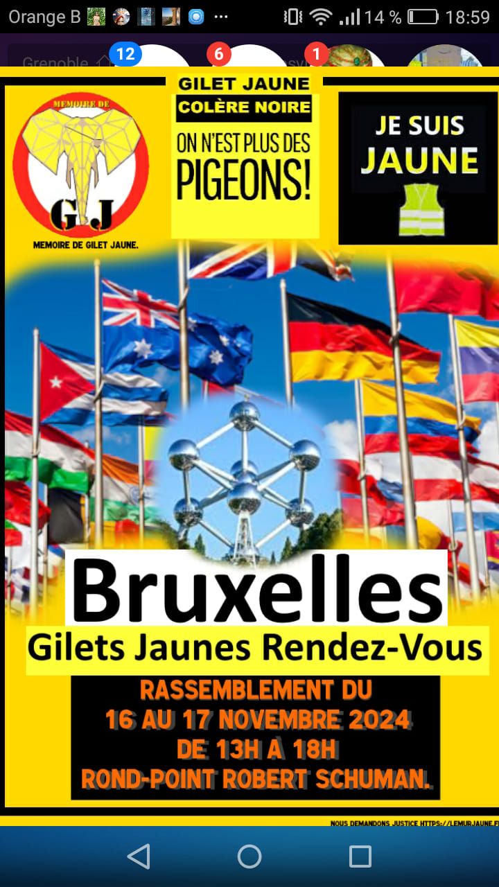 rassemblement des gilet jaune 2018\/2024