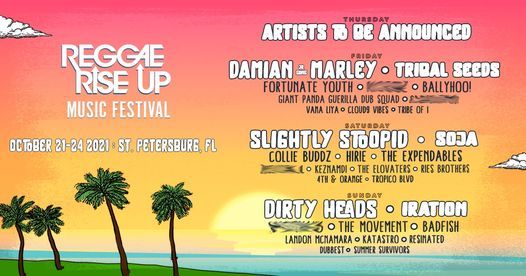 Reggae Rise Up Florida Festival 2021, Reggae Rise Up Florida, Saint ...