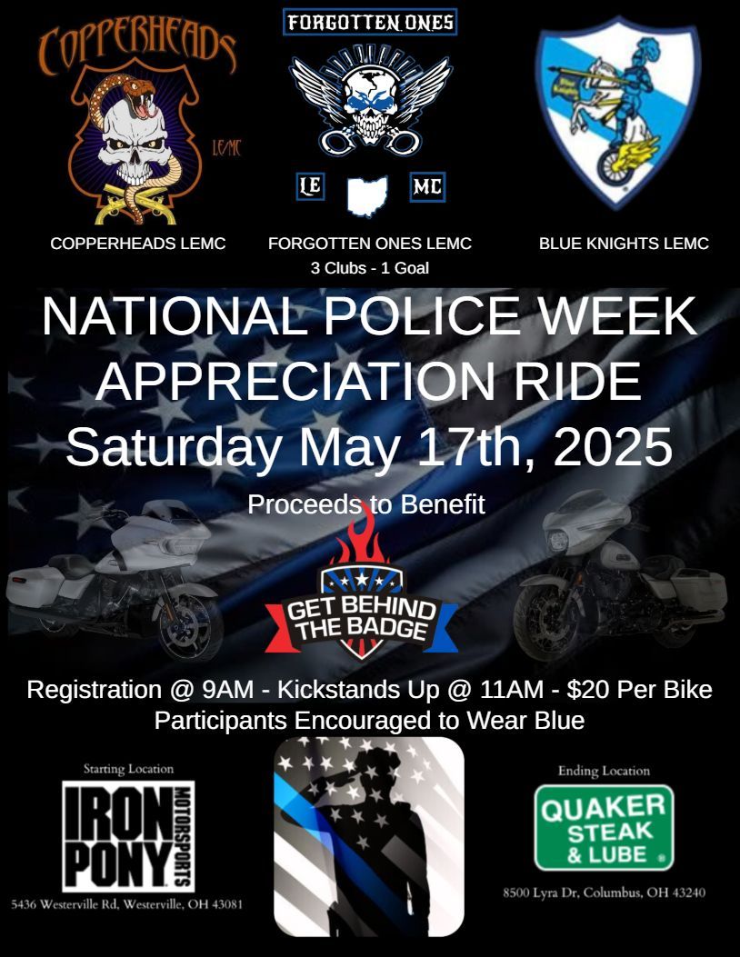 National Police Week Appreciation Ride