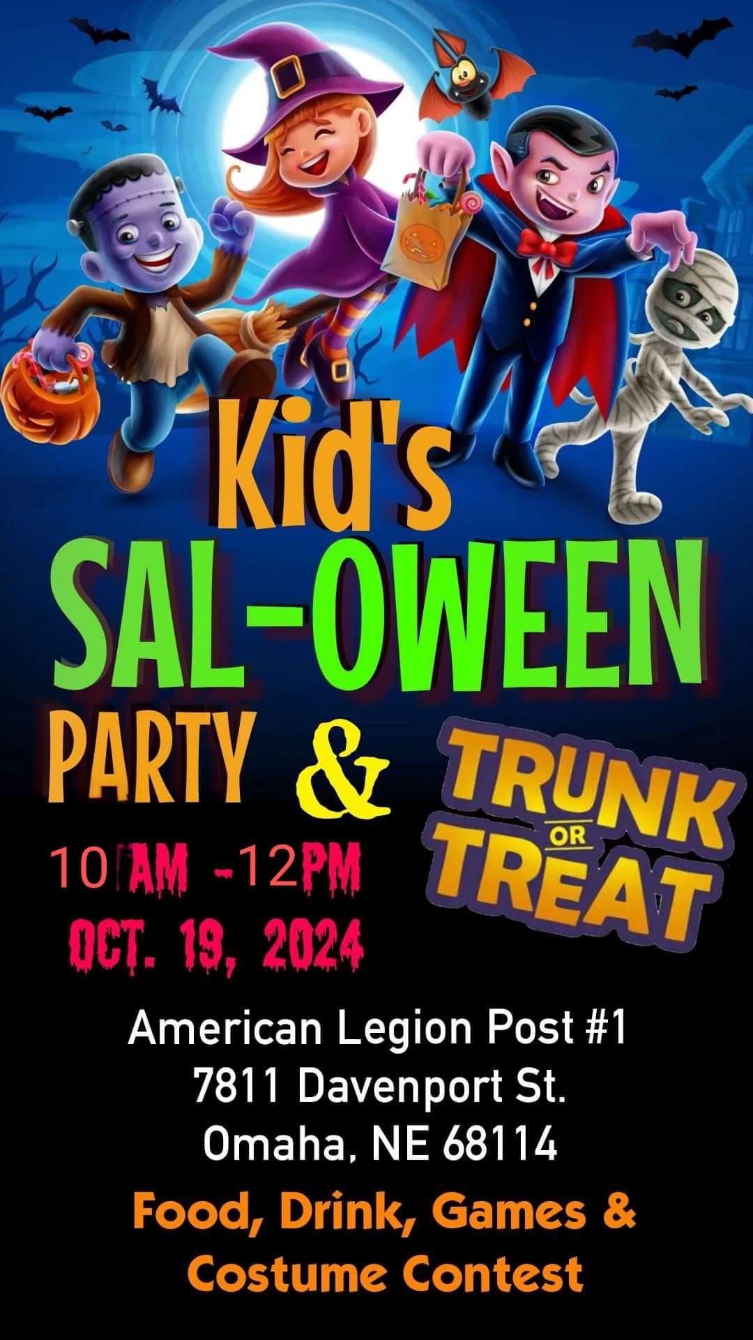 Kid's SAL-oween Party & Trunk or Treat