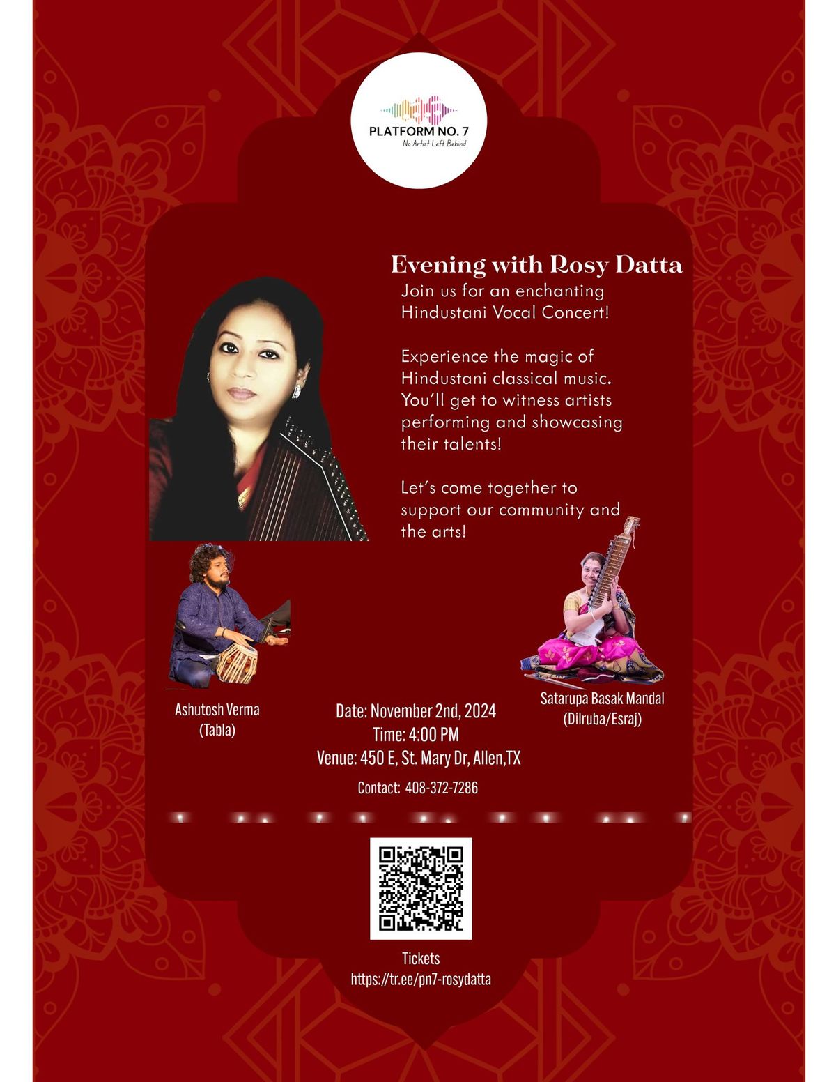 An Evening with Vidushi. Rosy Datta - A Hindustani Vocal Concert.