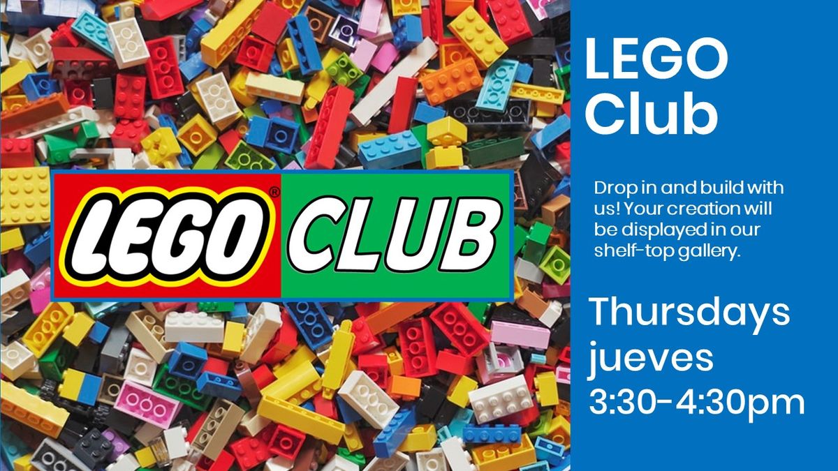 LEGO Club for 6 to 11 yr olds