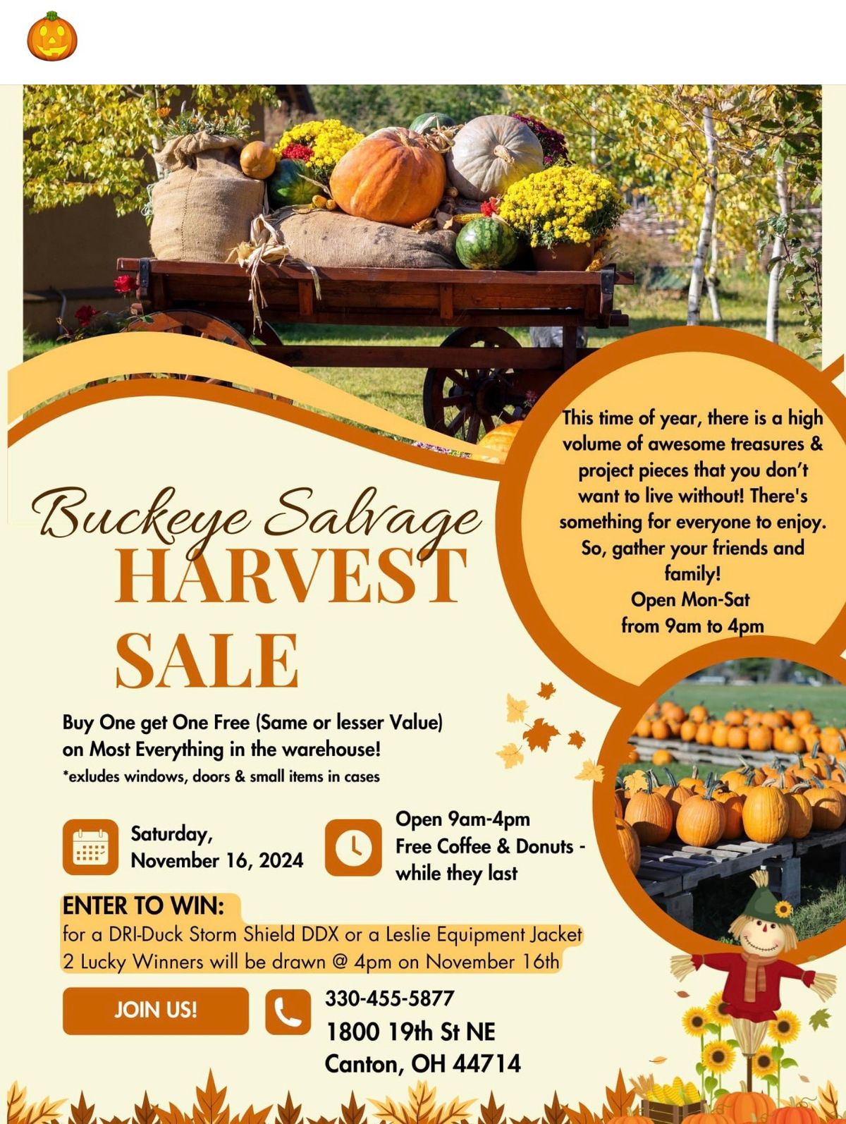 Buckeye Salvage Harvest Sale