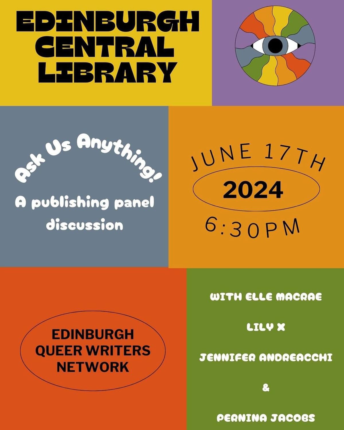 Ask Us Anything! Publishing insights panel in collaboration with Edinburgh Queer Writers Network