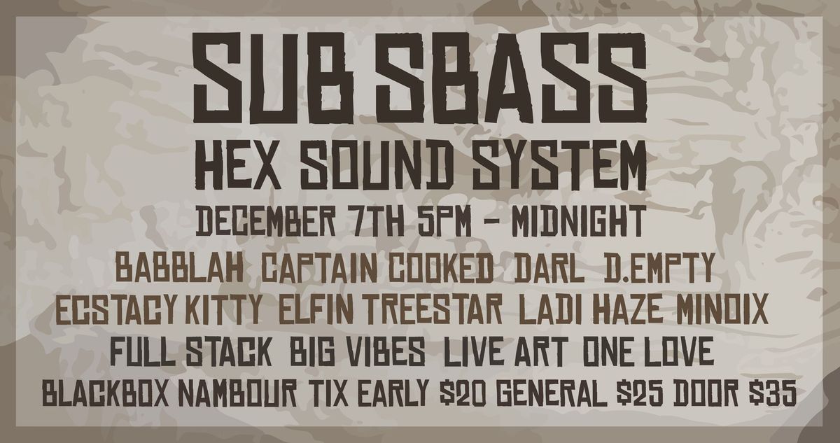 SUB SBASS - DOUBLE THE SUB!