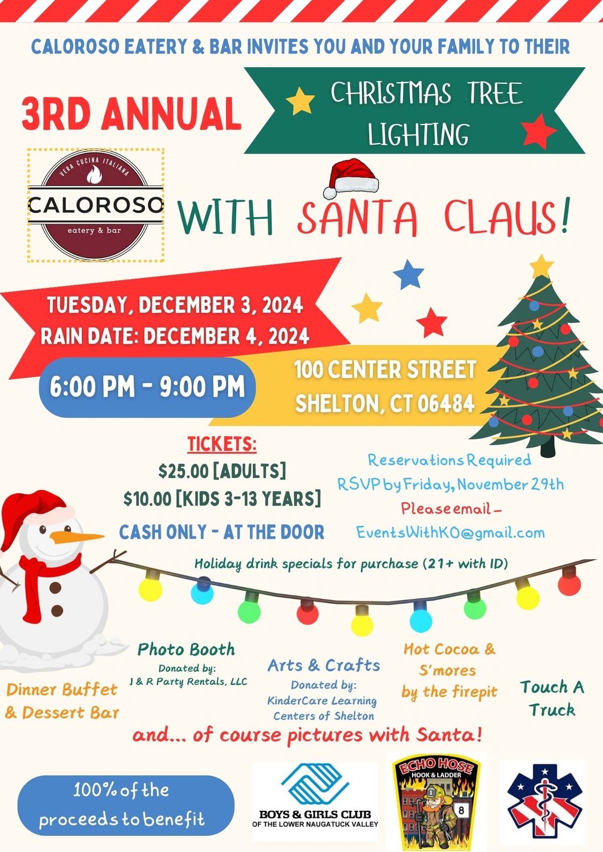 3rd Annual Christmas Tree Lighting with Santa!