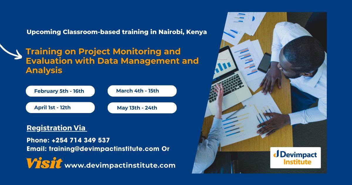 Training on Project Monitoring and Evaluation with Data Management and Analysis