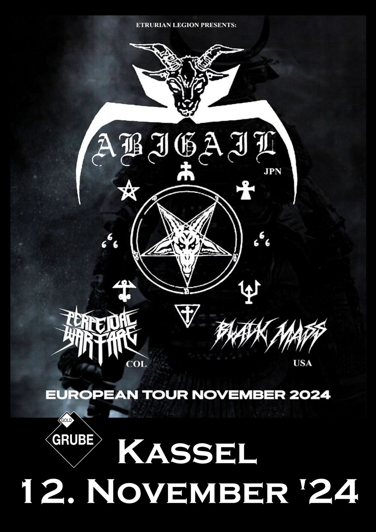 ABIGAIL + PERPETUAL WARFARE + BLACK MASS @ Goldgrube Kassel