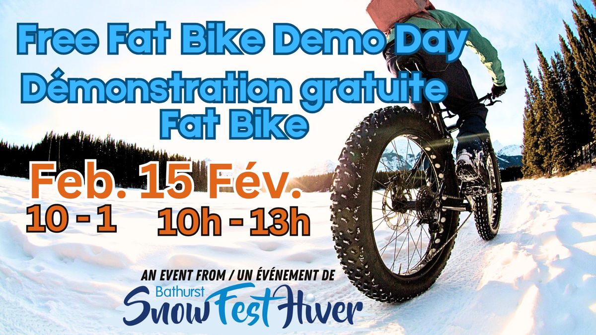 Free Fat Bike Demo Day | D\u00e9monstration Gratuite de Fat Bike