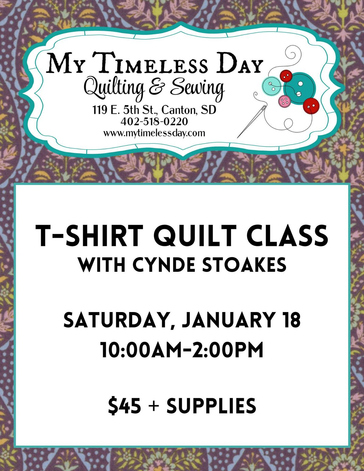 T-Shirt Quilt Class