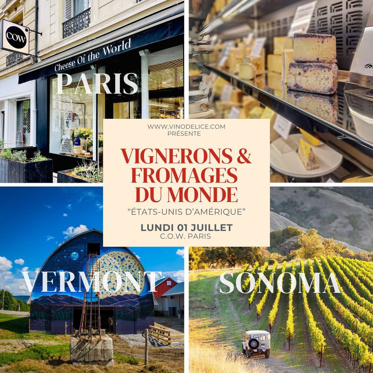 D\u00e9gustation Vignerons & Fromages du Monde "ETATS-UNIS D\u2019AMERIQUE\u201d
