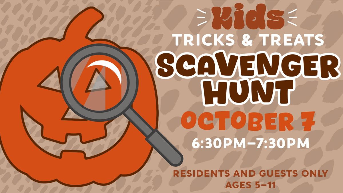 Kids Tricks & Treats Scavenger Hunt