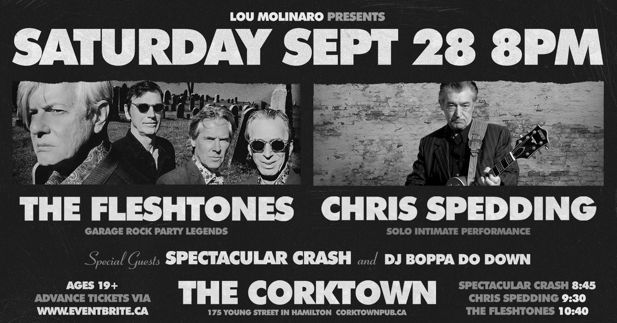 FLESHTONES\/CHRIS SPEDDING(solo) w Spectacular Crash & DJ Boppa Do Down 8pm 09\/28\/2024 Corktown Pub