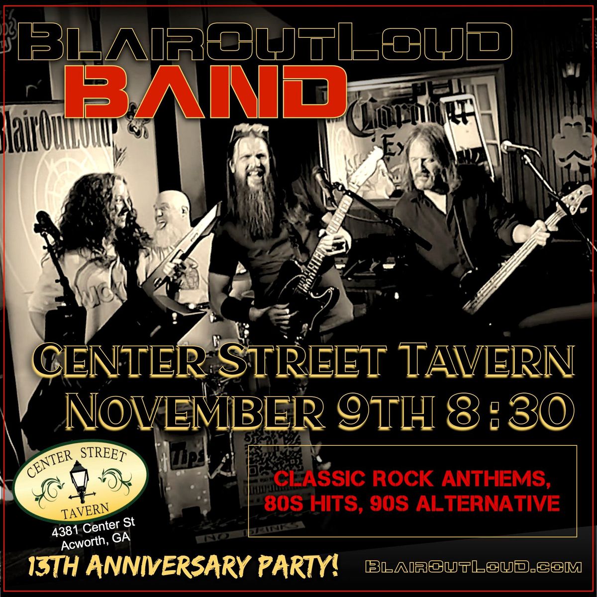 BlairOutLoud BAND live at Center Street 13th Anniversary!