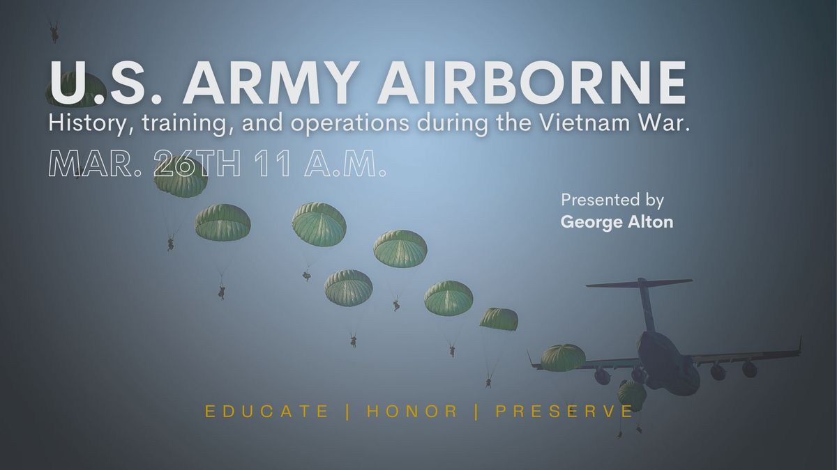 Speaker Series: U.S. ARMY AIRBORNE