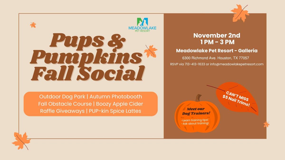 Pups & Pumpkins Fall Social