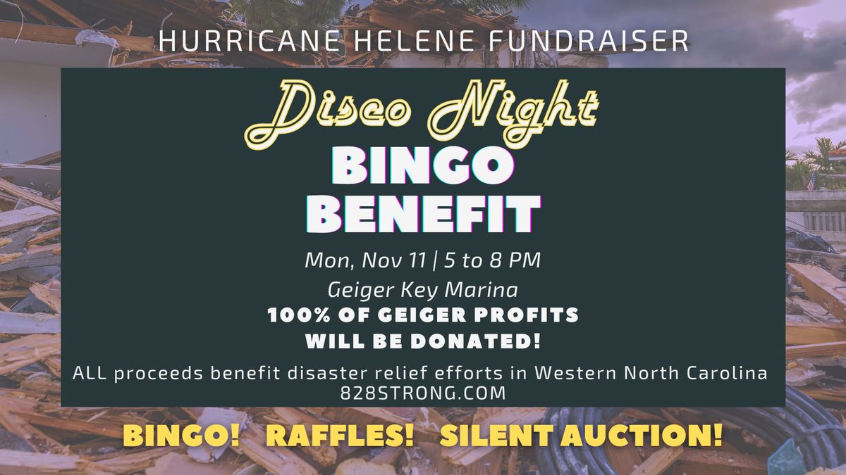 Disco Music Bingo FUNDRAISER @ Geiger Key Marina