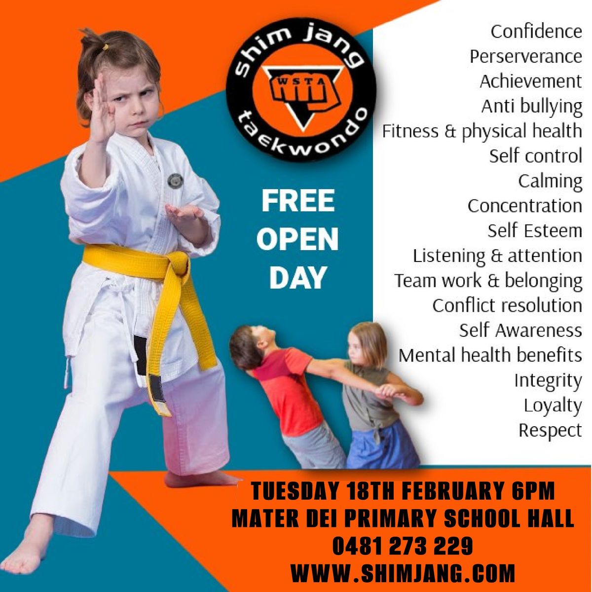 Shimjang Taekwondo Free Open Day