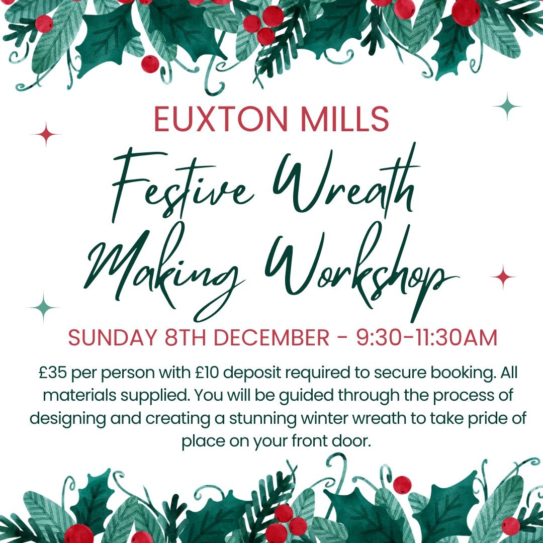 Festive Wreath Making Workshop \ud83c\udf84\ud83c\udf43\ud83d\udcab