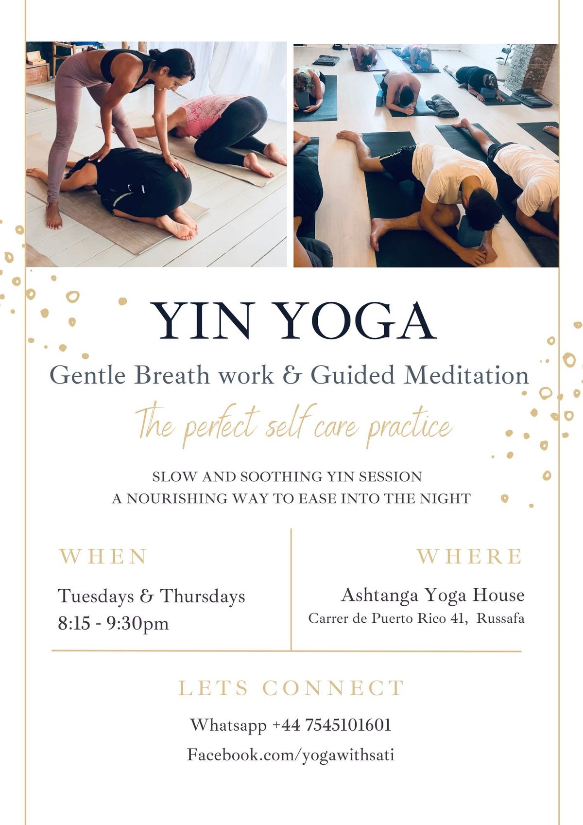 Yin Yoga, Gentle Breathwork & Guided Meditation