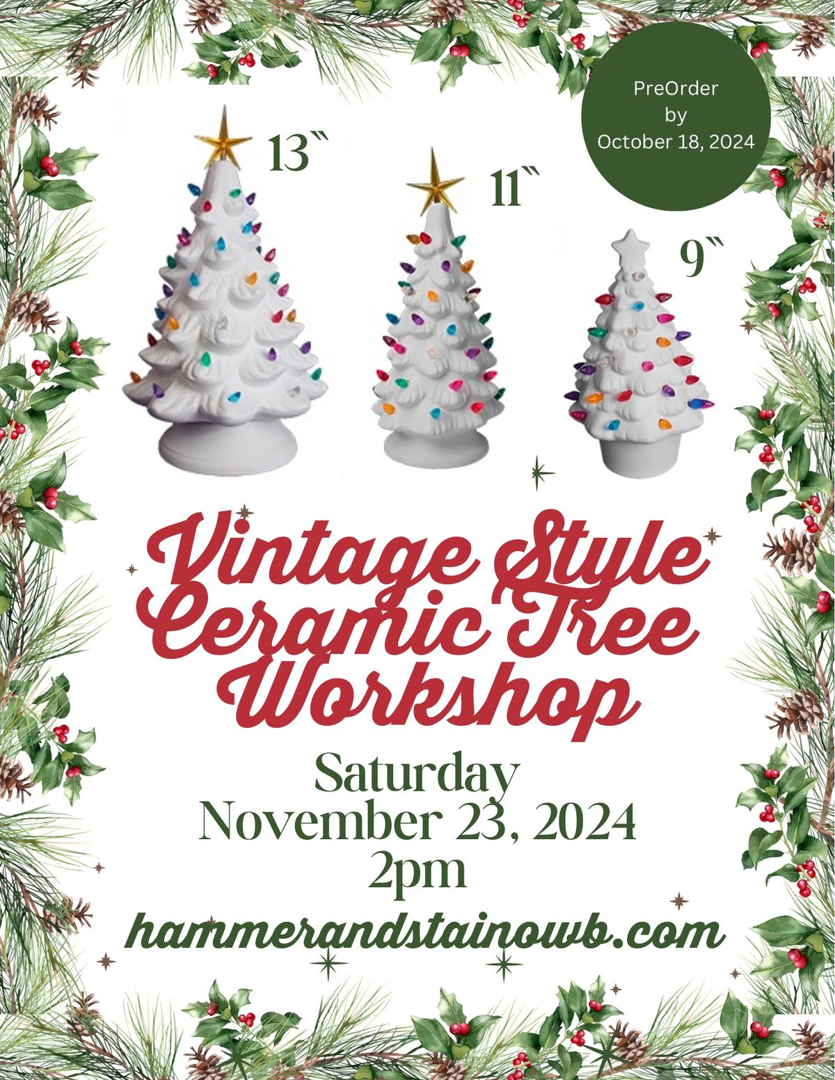 Vintage Style Ceramic Tree Workshop