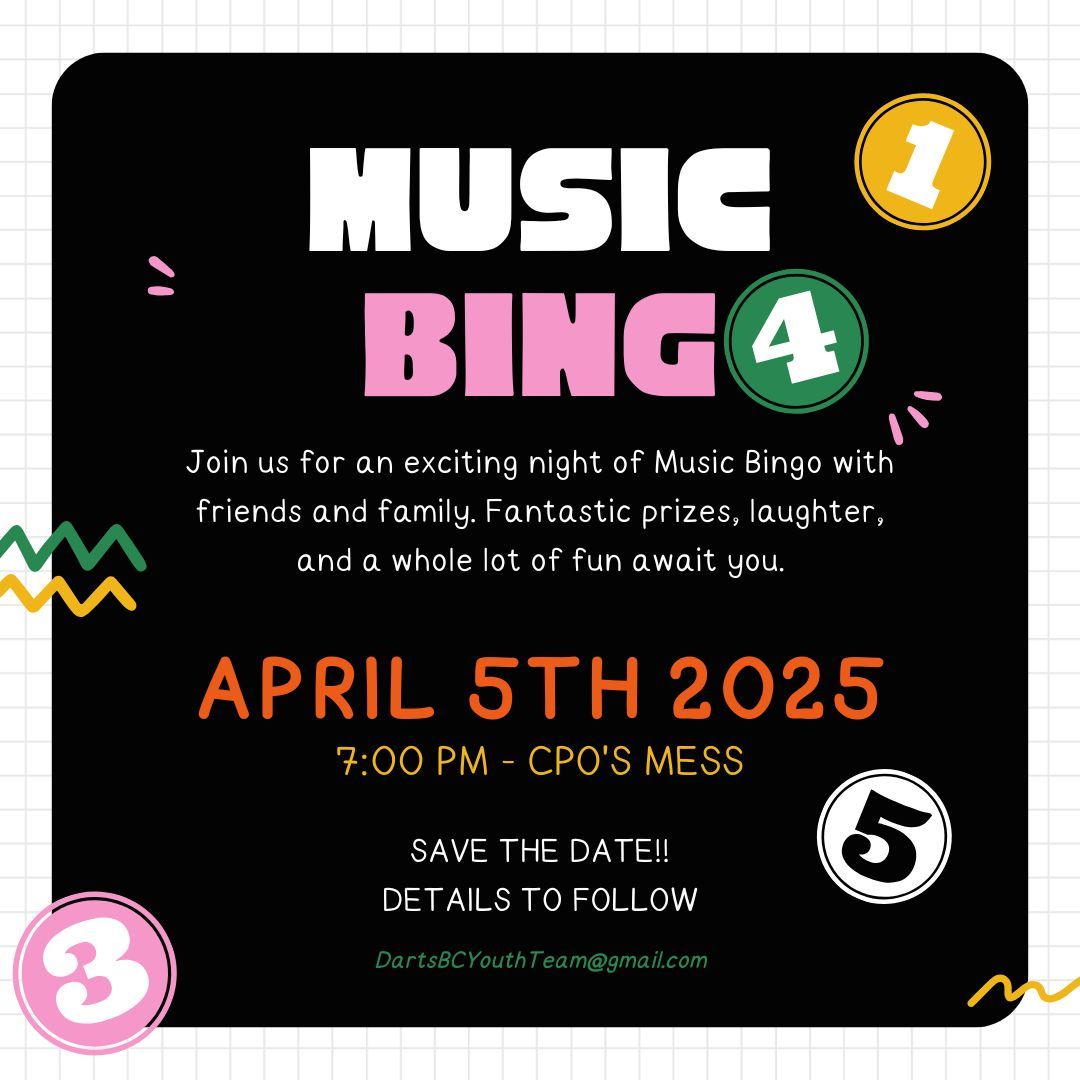 MUSIC BINGO YOUTH FUNDRAISER