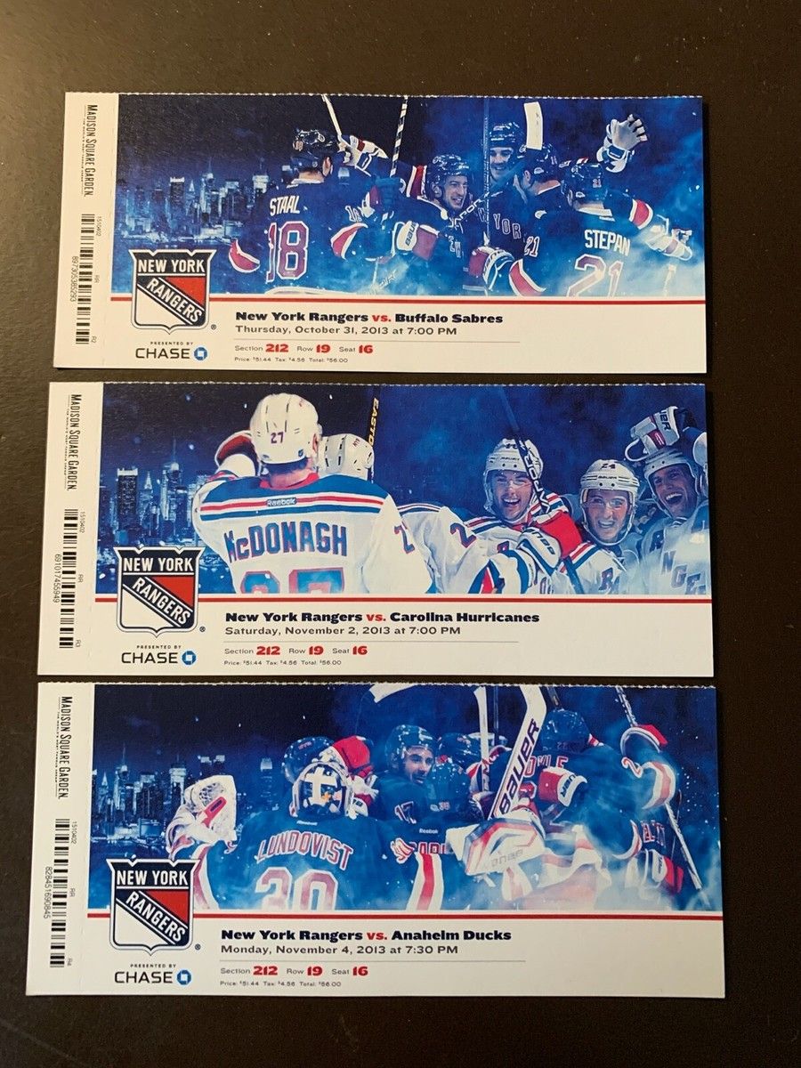 Anaheim Ducks at New York Rangers at Madison Square Garden