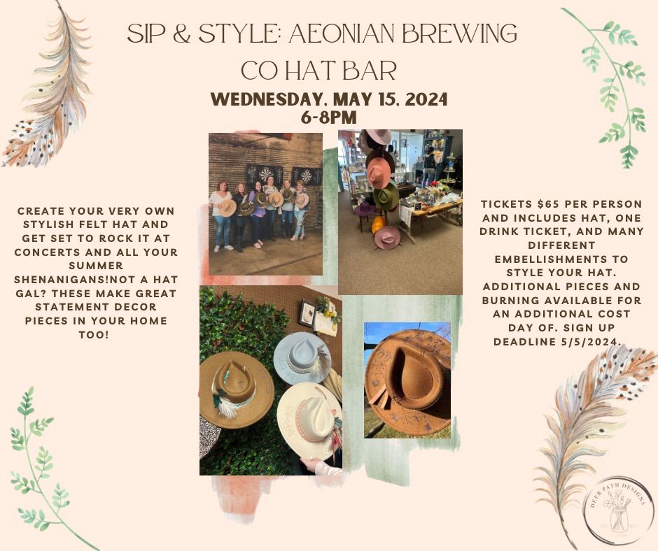 Sip & Style: Aeonian Brewing Co Hat Bar Workshop