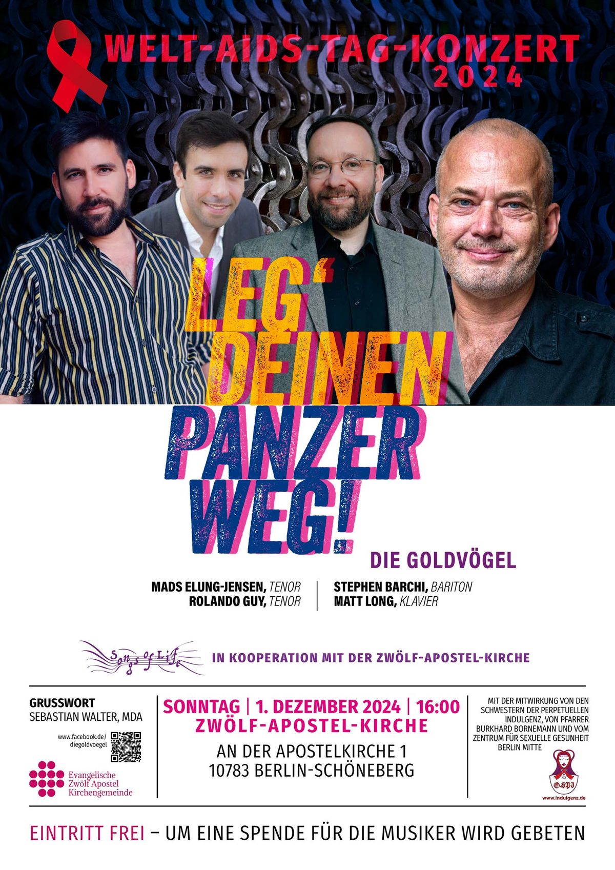 Welt AIDS Tag Konzert 2024 - Leg deinen Panzer weg