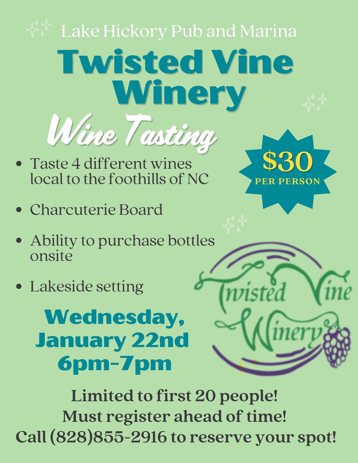 Wine Tasting w\/ Twisted Vine Winery