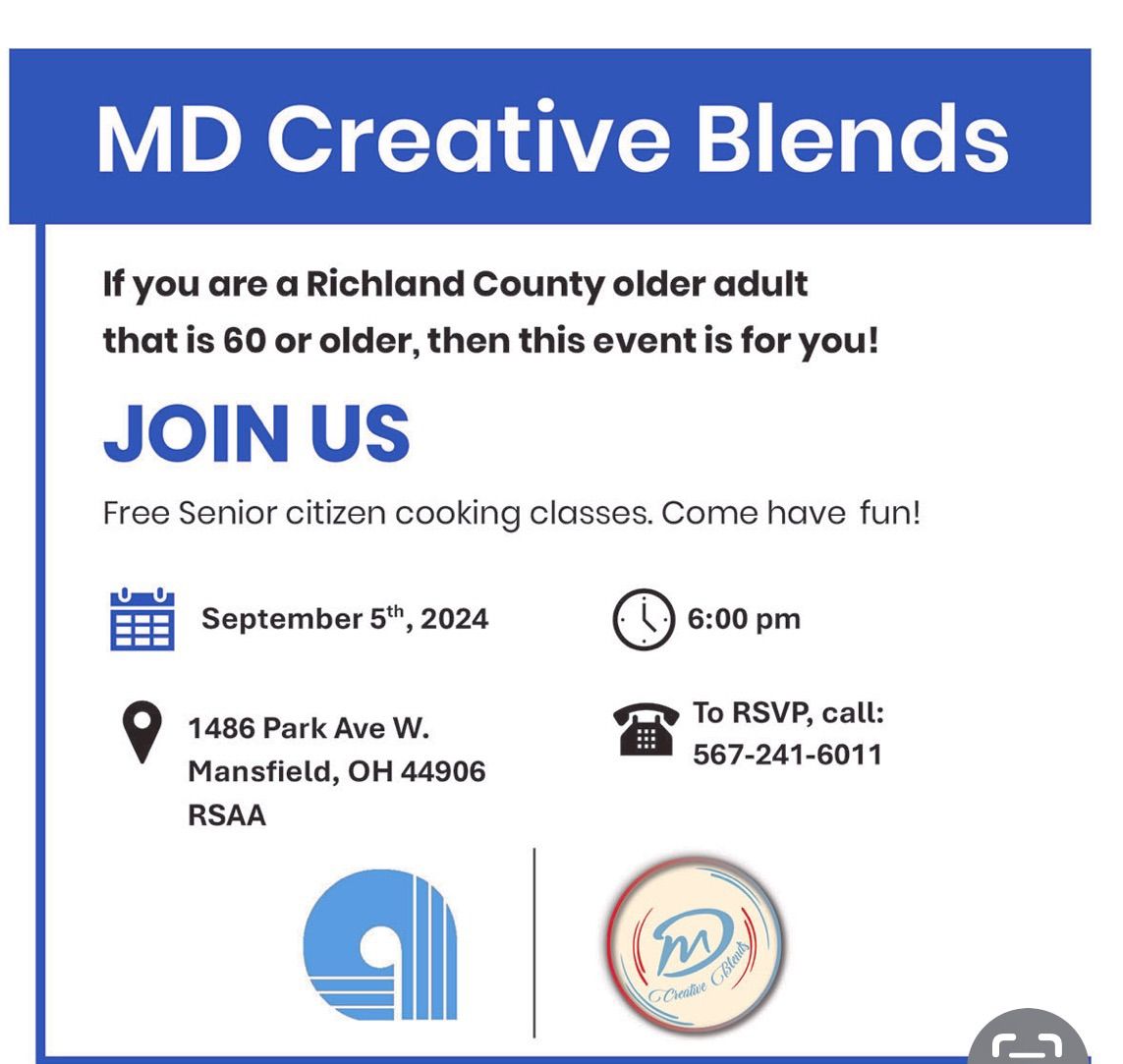 Richland County Senior Isolation Cooking Class