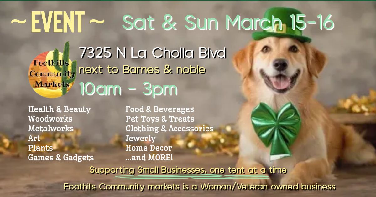 Celebrate St. Patricks At The Foothills Community Market