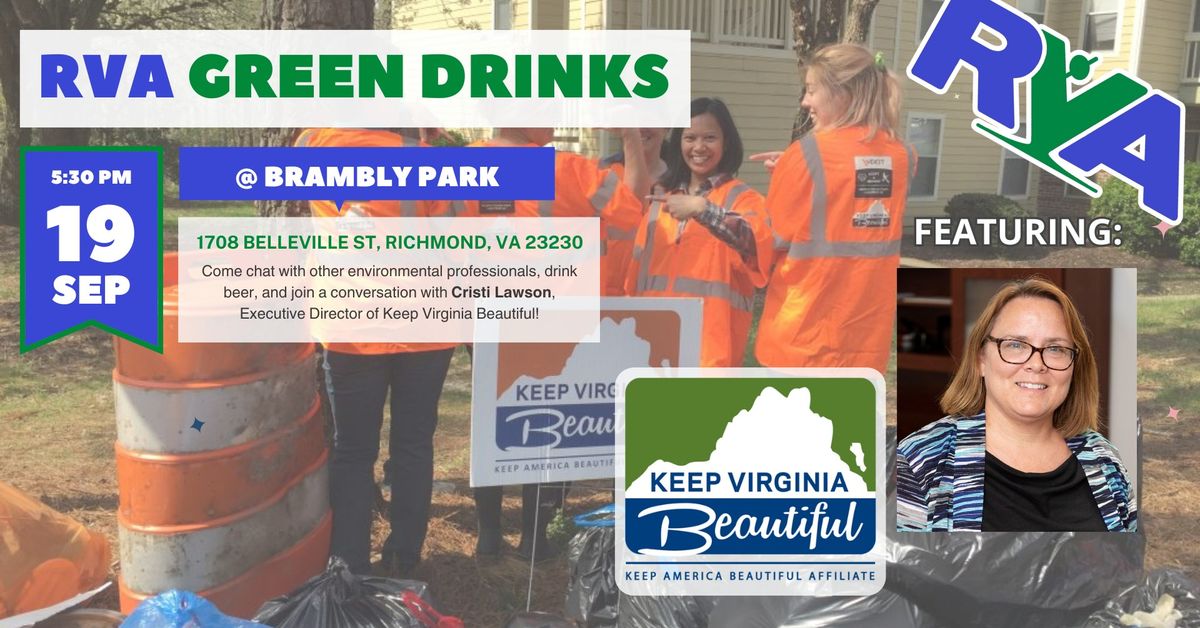 RVA Green Drinks Sept. 2024 Gathering | Cristi Lawton, Executive of Keep VA Beautiful