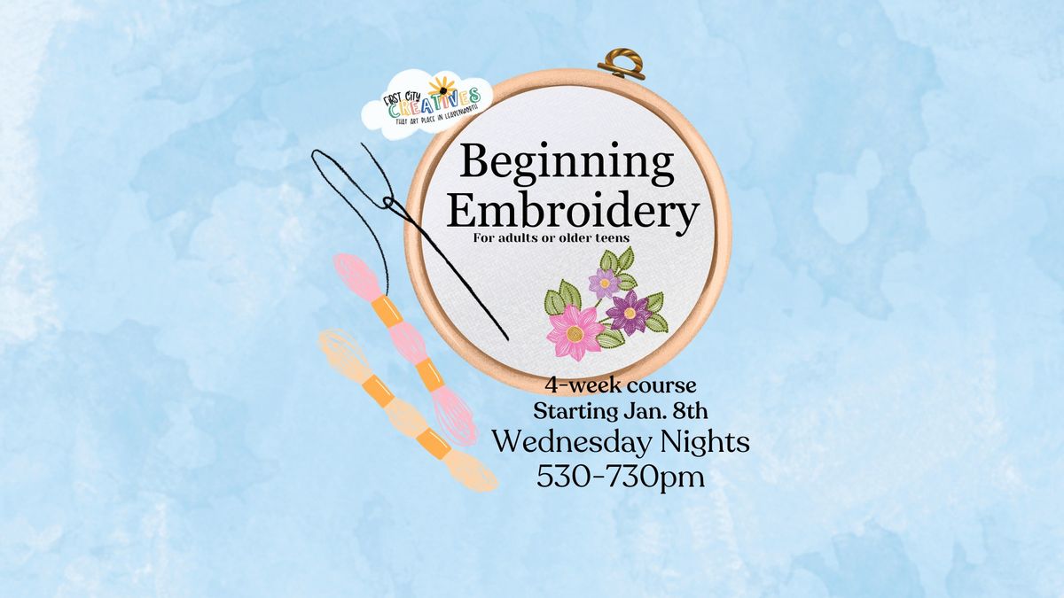 Beginning Embroidery Workshop